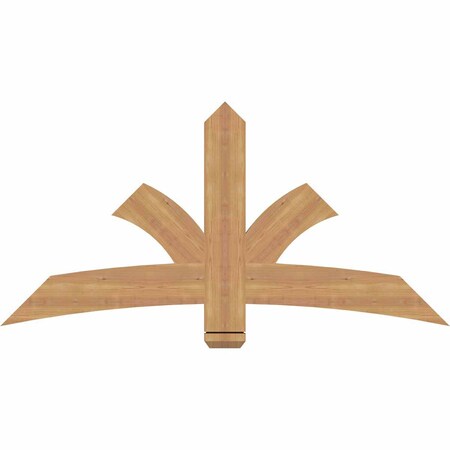Ekena Millwork Davenport Timber Gable Bracket, Western Red Cedar, 60"W x 30"H x 1 1/2"D x 5 1/2"F, 12/12 Pitch GBW060X30X0206DAV00SWR